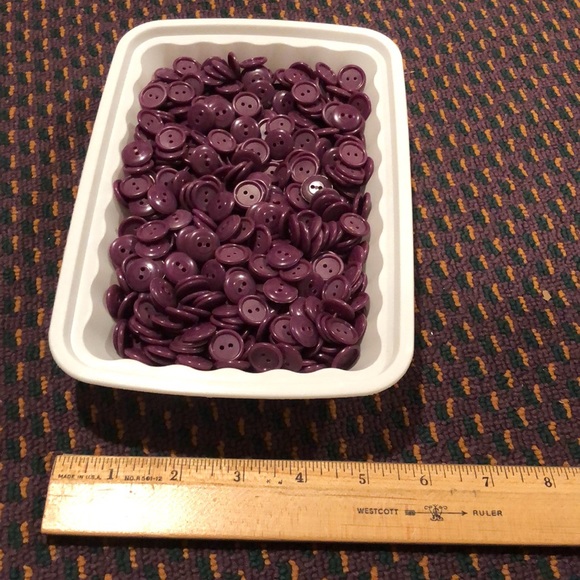 NWOT lot of 2 hole purple buttons - Picture 10 of 11